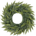 Christmas Cedar Wreath for Front Door Decoration, 24 in by Fashlits