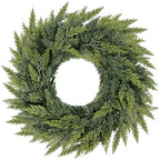 Christmas Cedar Wreath for Front Door Decoration, 24 in by Fashlits