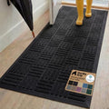 GORILLA GRIP WeatherMAX Door Mat, Indoor Outdoor Use, 72x24, Black Maze by GorillaGrip