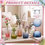 40 Pcs Colorful Glass Bud Vases for Wedding, Vintage Multicolor - Image 3