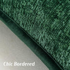 FUTEI Pack of 2 Chenille Soft Throw Pillow Covers 24x24 Inch, Dark Green - Image 3