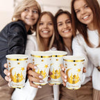 Domensi 100 Pack Eid Mubarak Paper Cups Gold Foil Disposable, White - Image 6