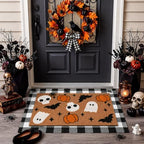 Tinideya 2 Pcs Halloween Layered Doormat Set for Front Porch, Ghost by Tinideya