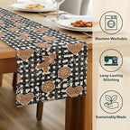 Christmas Table Runners | Gingerbread Plaid | Seasonal Table Decorations | Home Kitchen Decor | Made in The USA | Stain Resistant | 14" x 72" Long - Image 2