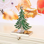 Christmas Tree Stocking Holders for Mantle,Christmas Stocking Holders for Fireplace Weighted Hooks Hanger Farmhouse Christmas Tree Stockings Hanger for Christmas Decoration (Tree 2 Pack) - Image 6
