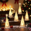 Glooglitter 6 Pcs Acrylic LED Christmas Tree, 5'', 6'' by Glooglitter