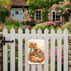 Decorative Tin Sign Watercolor Metal Tin Sign Autumn Cornucopia Pumpkins Fruit Sunflowers Harvest Wall Decor for Dining Room Kitchen Living Room 8×12 Inches with Metal Frame - Image 7