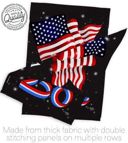 America 250 Flag American July 4th Garden Poster 2 Pcs Pack Porch Lawn Official Licensed Merchandise Garve Yard Decor Canvas Print Textile Woven Tapestry USA 250th Anniversary Decoration Gift - Image 7