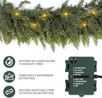 6ft Christmas Cedar Garland, Full Realistic Faux Pine Garlands - Image 3
