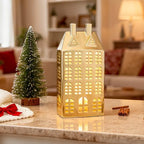 DN DECONATION Christmas Village House Decorations Lighted, House Decor - Image 3