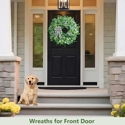 WREATHOME 26'' Large Eucalyptus Wreath for Front Door All Season - Image 4