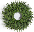 26" Artificial Boxwood Wreath for Front Door,Faux Plant Wreath Spring Decor by UAPINO