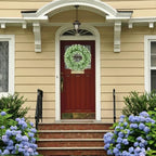 22“ Boxwood Wreath for Front Door,Spring Wreaths for Front Door, Farmhouse Door Wreath Outdoor Indoor for All Seasons Decor - Image 6