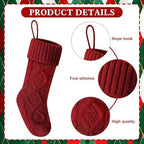 Christmas Stockings 18 Inches,Knitted Socks Christmas Decoration - Image 3