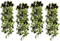 RECUTMS 4PCS Artificial Black Rose Fake Hanging Flowers Garland with Lights by RECUTMS