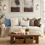 decorUhome Faux Fur Soft Dusty Blue Throw Pillow Covers 26x26 Set of 2 - Image 3