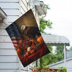 USA Thanksgiving Bald Eagle House Flag 28" x 40" Double Sided - Image 3
