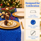 ShinyBeauty Royal Blue Sequin Table Runners 10 Pack 12x108in for Party - Image 5