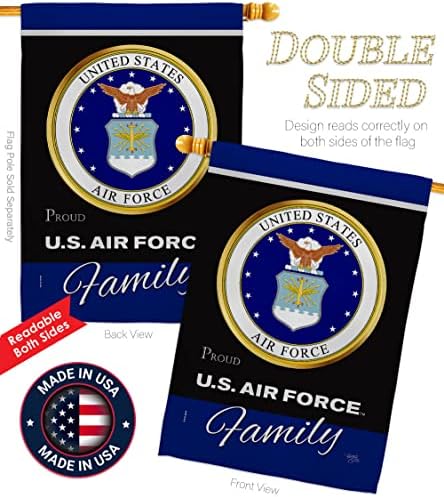 Air Force Proudly Family House Flag - Eagle Set Armed Forces USAF United State American Military Veteran Retire Official - Decoration Banner Small Garden Yard Gift Double-Sided Made In USA 28 X 40 - Image 3
