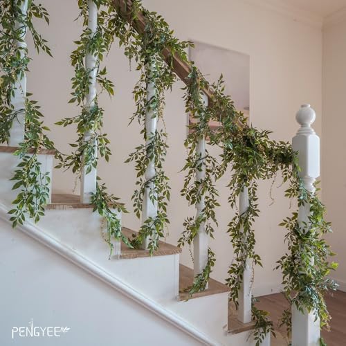 6 Pack Faux Greenery Garland, Willow Leaf for Wedding Arch Wall - Image 2