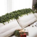2 Pcs 9 Feet Christmas Cedar Garland - Thick & Lush Realistic Artificial Green Faux Cedar Pine Needles Garland for Christmas Winter Home Mantel Fireplace Holiday Party Decor - Image 4