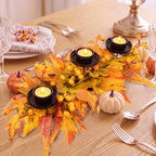 Vaukki 26'' Fall Thanksgiving Centerpieces with 3 Candle Holders Trays - Image 6