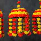 Artificial Jhumar Chatra | Mehndi Decoration, Wedding Garland, Flowers Decorations, Diwali Backdrop, Puja Garlands, Dholki, Hanging Chandelier, Pooja Items | 19x8 Inch (Pack of 1) - Image 3