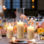 Fixwal 12pcs Clear Glass Cylinder Vases, 4, 6, 8, 10 Inch Tall - Image 5
