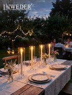 Hurricane Glass Candle Holders: 12" Tall Cylinder Cover Set of 10 - Image 2