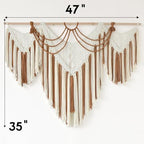Macrame Wall Hanging Handwoven Geometric Tapestry Woven Decor 47" W*35" L - Image 4