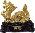 Betterdecor Gold Color Feng Shui 12 Chinese Zodiac Animal Statue Figurine Home Office Decoration and Gift for New Year Holidays and Birthday (Zodiac Dragon) by Betterdecor