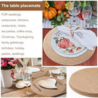 Mifoci 100 Pcs Round Burlap Placemats Bulk 15.75 Inch Boho Table Mats - Image 7