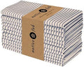 Native Fab Cloth Napkins 18x18 inches, 100% Cotton Vintage Stripped Dinner Napkins, Set of 12, Soft Breathable Absorbent, Machine Washable Cloth Napkins, Blue Beige by NativeFab