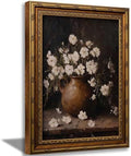 Vintage Gold Framed Wall Art Vintage Flower Still Life Wall Decor Retro White Floral Picture Retro Rustic Floral Poster Print Artwork for Home Living Bedroom Farmhouse Hallway by KoxitechWallArt