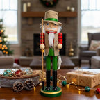 Blosssound 15" Christmas Fisherman Nutcracker Decor Wooden Fishing Figurine - Image 5