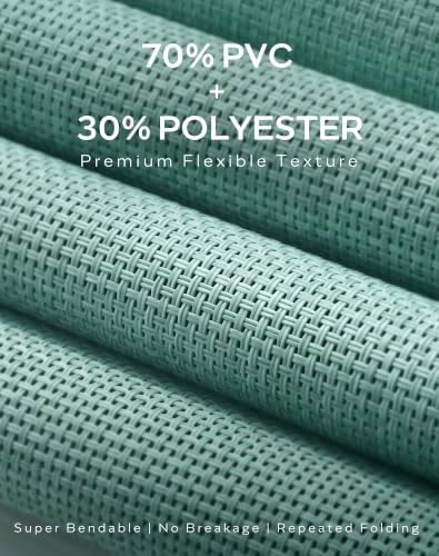 Woven Vinyl Placemats Set of 24, Mint Green - Image 2