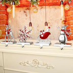 4PCS Christmas Stocking Mantle Holders Set Stand Sign Heavy Weighted Stocking Hooks Fireplace Stocking Hanger for House Holiday Yards Mantle Holder Décor (Mutli,4) - Image 5