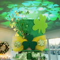 Glooglitter St. Patrick's Day Tree Topper Hat with Projector Large Green Clover Velvet Hat Leprechaun Decor with LED Light Rotating Green Shamrock for St Patricks Day Irish Home Decoration by Glooglitter
