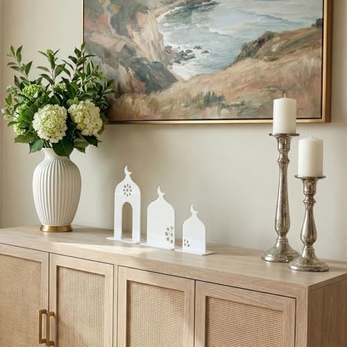 iwa concept Premium 3-Piece Mosque Silhouette Table Decor - Set of 3 Assorted Sizes - Modern Islamic Acrylic Tabletop Ornament for Ramadan & Eid - Elegant Masjid Shelf Decor for Home & Office Praying - Image 3