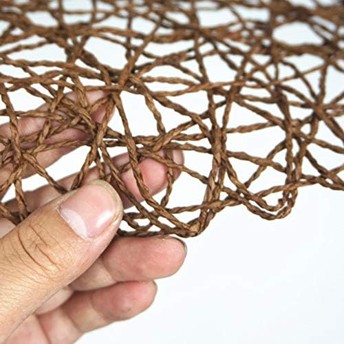wellhouse Round Paper Fiber Woven Place Mats Decorative Placemat Braided Natural Mat Holidays Parties Decor 15" Set of 12 (Coffee) - Image 4