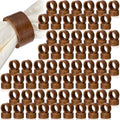 Zhehao 100 Pcs Wood Napkin Rings Bulk Acacia Napkin Buckles for Table Decor by Zhehao