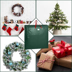 2 Pcs 48 Inch Christmas Wreath Storage Bags with Handle, Green - Image 6