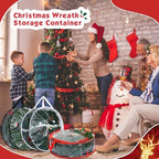 Zhengmy 6 Pcs Clear Christmas Wreath Storage Bag Wreath Storage Container With fixing strap Wreath Storage Box with Handles for Storing Garland Holiday Wreath Wrapping(24 Inches) - Image 5