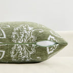 Set of 2 Chenille Floral Pillow Covers 20x20 Inch Sage Green - Image 7