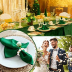 100 Pcs Gold Napkin Rings Bulk, Pearl Napkin Rings - Image 7