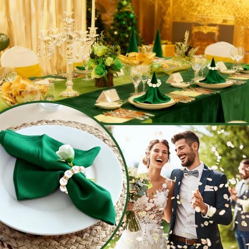 200 Pcs Gold Napkin Rings Bulk, Pearl Napkin Rings - Image 7