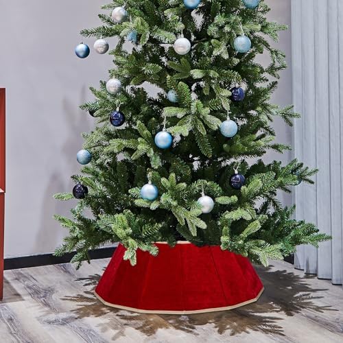 Blissun Christmas Tree Collar, Velvet Foldable Christmas Tree Ring, Christmas Tree Skirt for Artificial Christmas Trees Decoration - Image 6