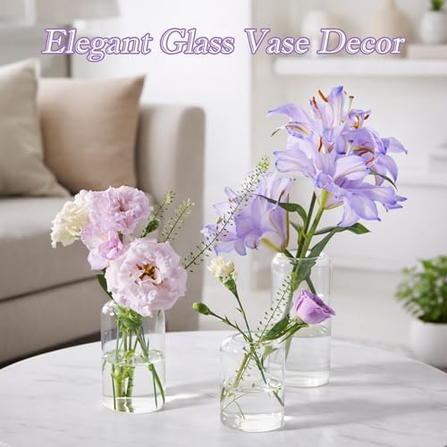 Glass Bud Vases, Set of 24 Clear Small Flower Vases in Bulk 3 Sizes - Image 6