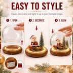 Funtery 6 Pcs 3.15 Inch Christmas Glass Display Dome Cloche Glass Globe - Image 4