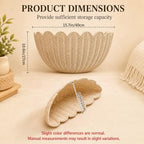 Scalloped Wall Basket, Wicker Wall Baskets, Hanging Wicker Basket, Handwoven Wall Mounted Storage Basket - 15.76 x 10 x 7 Inch, for Bathroom Bedroom Kitchen Entryway Decor - Image 2